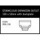 Marley StormCloud Expansion Outlet 80mm with Backplate - MS8.100